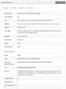 Exceptionless Request Details