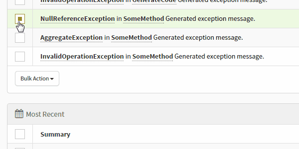 Exceptionless Bulk Actions