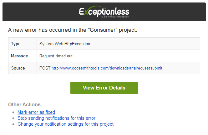 ASP.NET Error Notifications