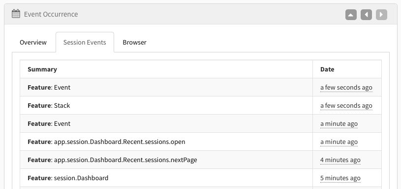 Exceptionless User Session Events